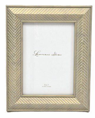5" x 7" Gold Chevron Photo Frame
