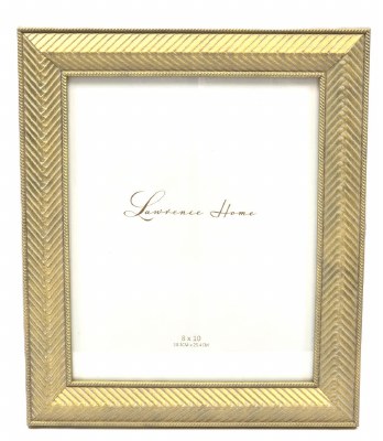 8" x 10" Gold Chevron Photo Frame