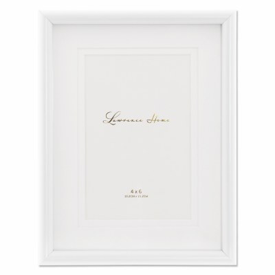 4" x 6" White Double Mat Photo Frame