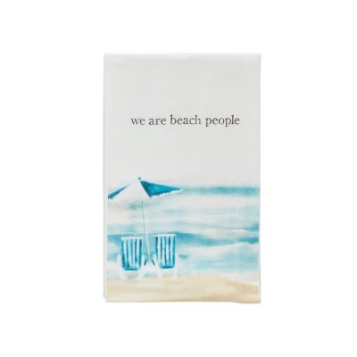 26" x 16" Beach People Flour Sack Kitchen Towel by Mud Pie