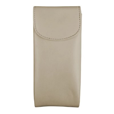 3" x 6.75" Bone Double Flap Eyeglass Case