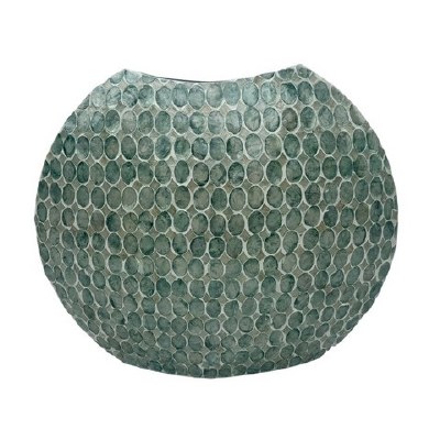 19" Green Capiz Vase