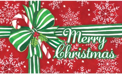 18" x 30" "Merry Christmas" Present Doormat