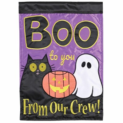 18" x 13" "Boo To You From Our Crew" Mini Garden Flag