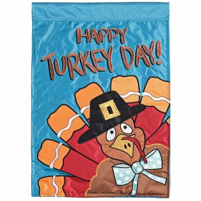 18" x 13" "Happy Turkey Day" Mini Garden Flag