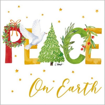 5" Sq "Peace On Earth" Beverage Napkins