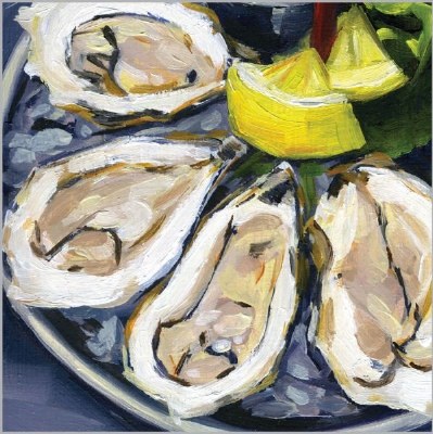 5" Sq Oysters Beverage Napkin