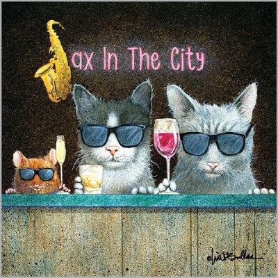 5" Sq "Sax In The City" Beverage Napkins