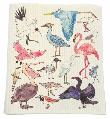 8" x 7" Florida Birds Swedish Dish Cloth