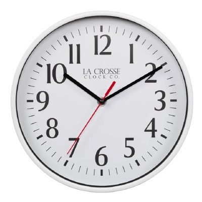 10" Round White Clock