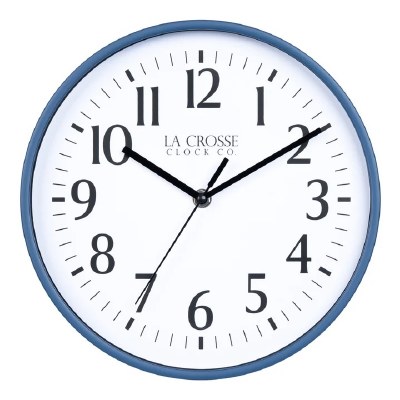 10" Round Navy Clock