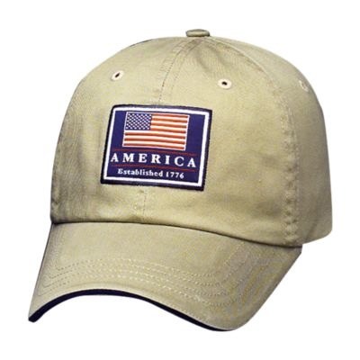 Khaki and Navy America Baseball Cap