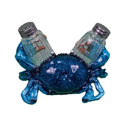 5" Blue Crab Salt & Pepper Shaker Holder