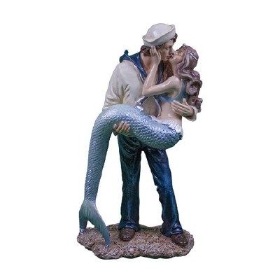 11" Mermaid & Sailor Statue
