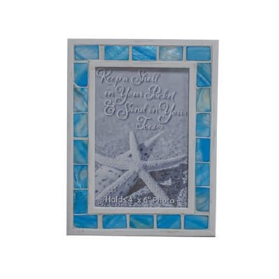 4" x 6" Blue Mother of Pearl Photo Frame
