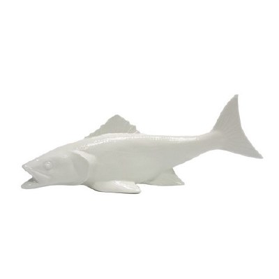 14" White Ceramic Fish