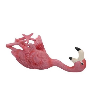 12" Pink Flamingo Polyresin Bottle Holder