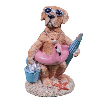 7" Dog at Beach Sculpture