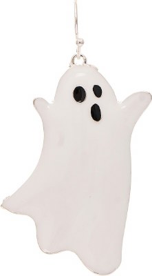Silver Toned Ghost Earrings