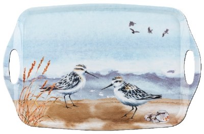 11" x 17" Coastal Blue Heron Melamine Tray With Handles