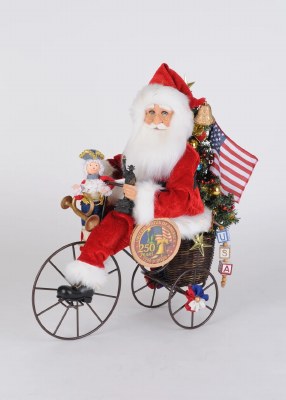 17" LED Liberty Ride Santa Claus Statue