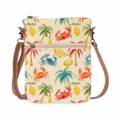 9" x 8" Tropical Tale Slim Sling Purse