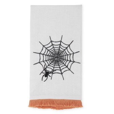 28" x 18" Black Spider Web Kitchen Towel