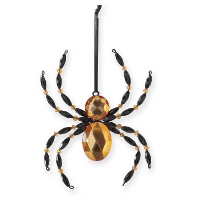 5" Orange and Black Spider Ornament