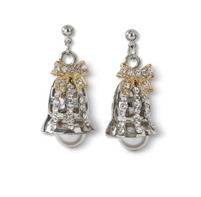 Silver Bling Bell Earrings