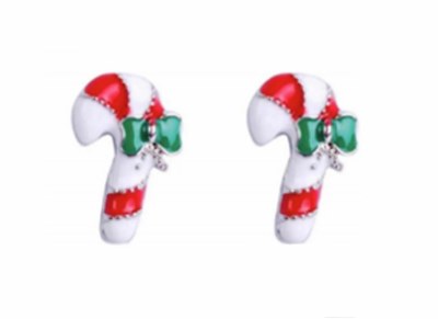 Red and White Candy Cane Earrings