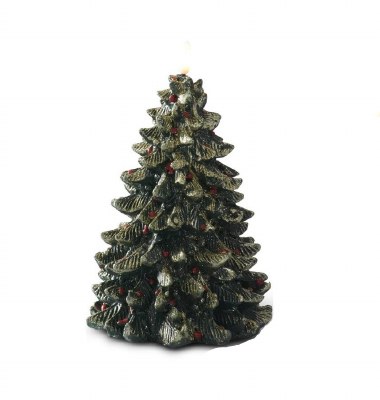 9" Polyresin LED Green Christmas Tree