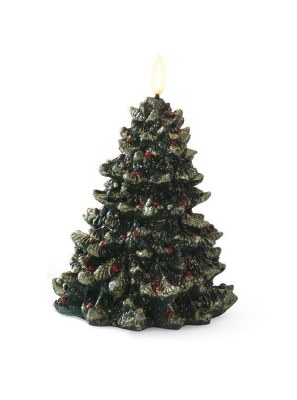 7" Polyresin LED Green Christmas Tree