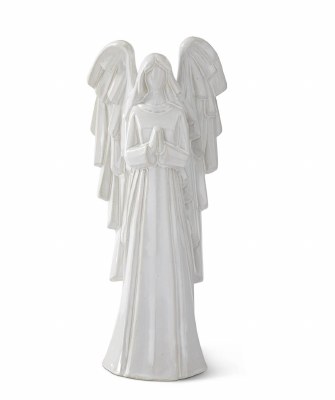 14" White Ceramic Angel