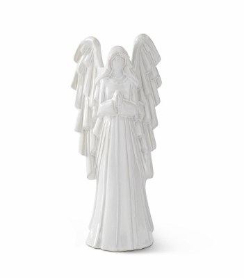 10.5" White Ceramic Angel