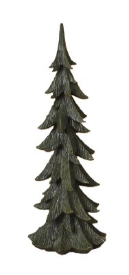 14" Green Polyresin Tree