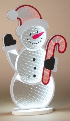 14" LED Snowman Infinity Light