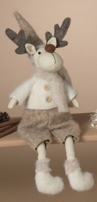 11" Beige Boy Moose Plush