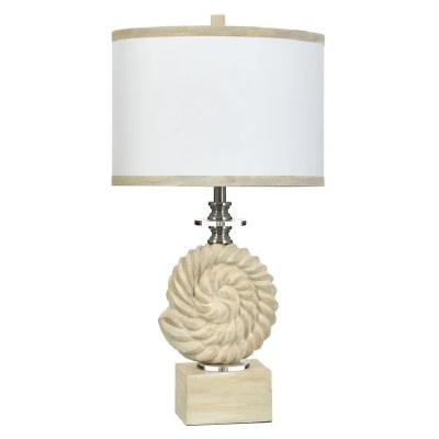 32" Beige Snail Shell Table Lamp