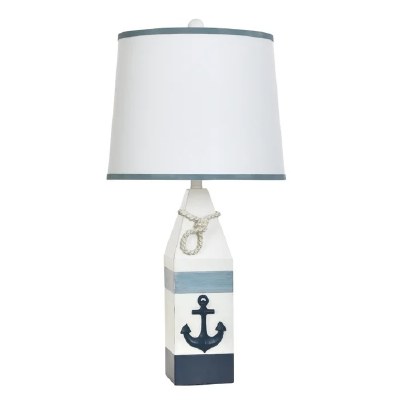 31" Blue and White Anchor Table Lamp