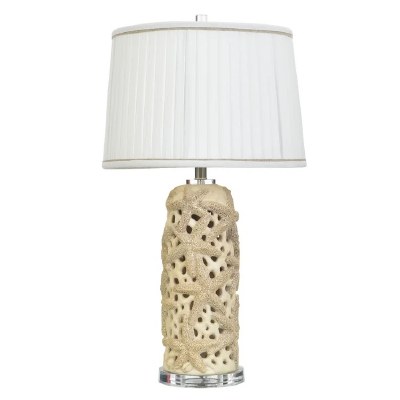 31" Beige Starfish Openwork Nightlight Table Lamp