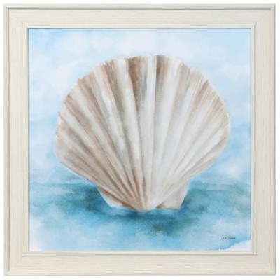 37" Sq Coastal Calm 2 Gel Textured Framed Print