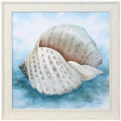 37" Sq Coastal Calm 3 Gel Textured Framed Print