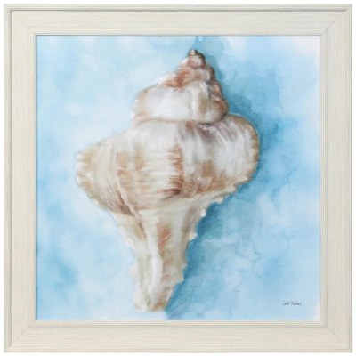 37" Sq Coastal Calm 4 Gel Textured Framed Print