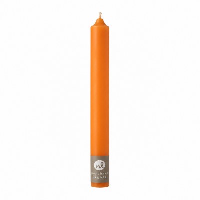 7" Orange Taper Candle