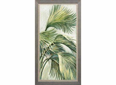44" x 24" Palmetto 2 Gel Textured Coastal Print in a Distressed Brown Frame