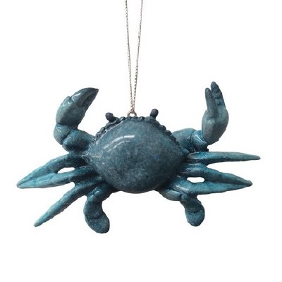 7" Blue Crab Polyresin Ornament