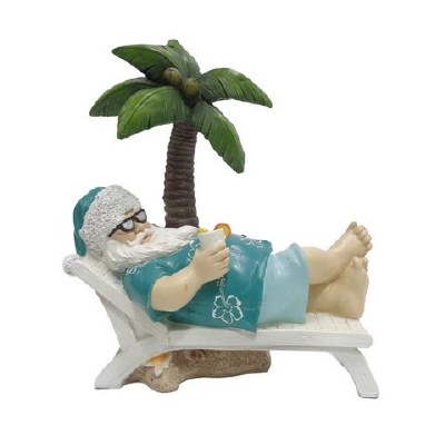 11" Beach Santa With Palm