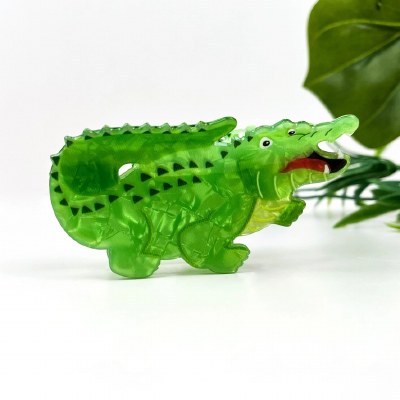 Green Alligator Coastal Hair Clip