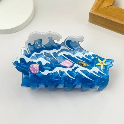 Blue Wave Coastal Hair Clip