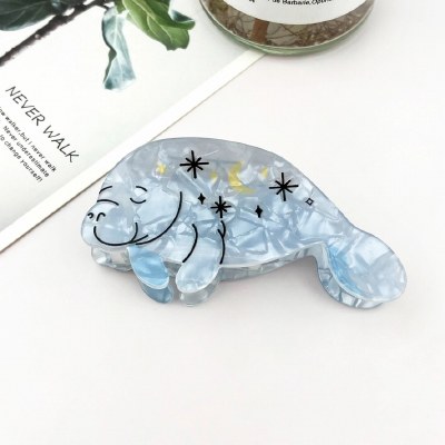 Starry Manatee Coastal Hair Clip